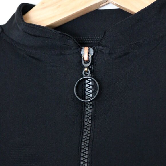 LYRA Swim Sofia One Piece Long Sleeve Black Swimsuit S Half Zip UPF 50+ Modest - Picture 14 of 14